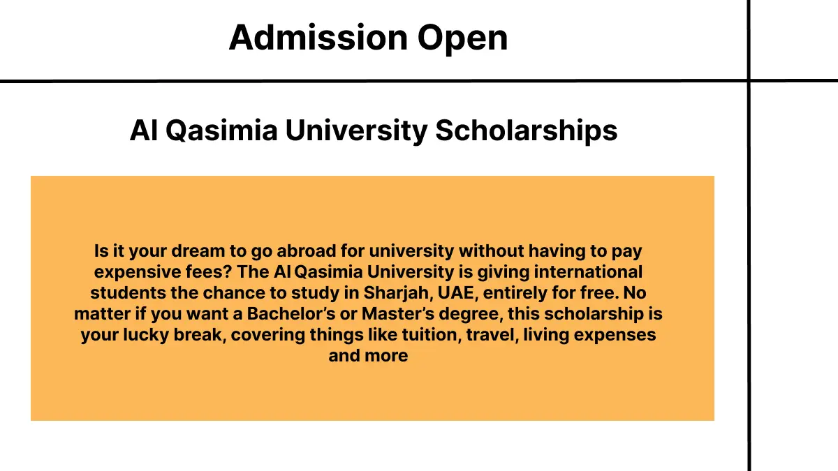 Al Qasimia University Scholarships