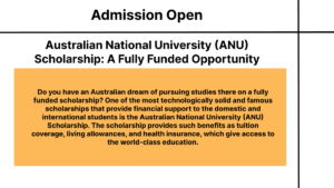Australian National University Scholarship