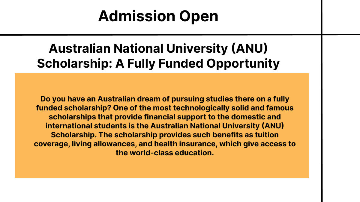 Australian National University Scholarship