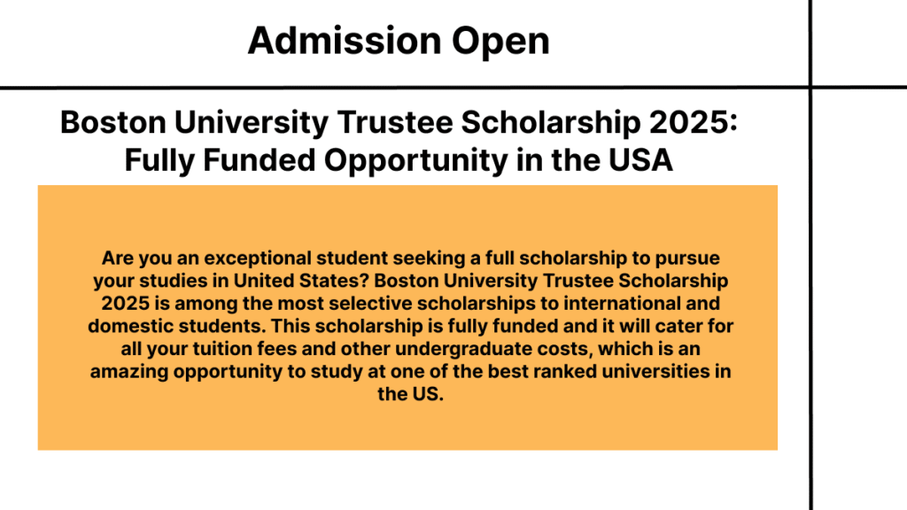 Boston University Trustee Scholarship