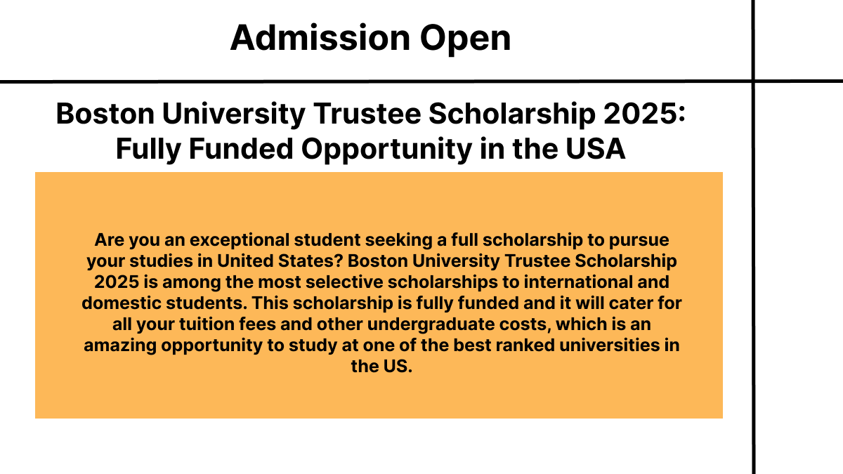 Boston University Trustee Scholarship