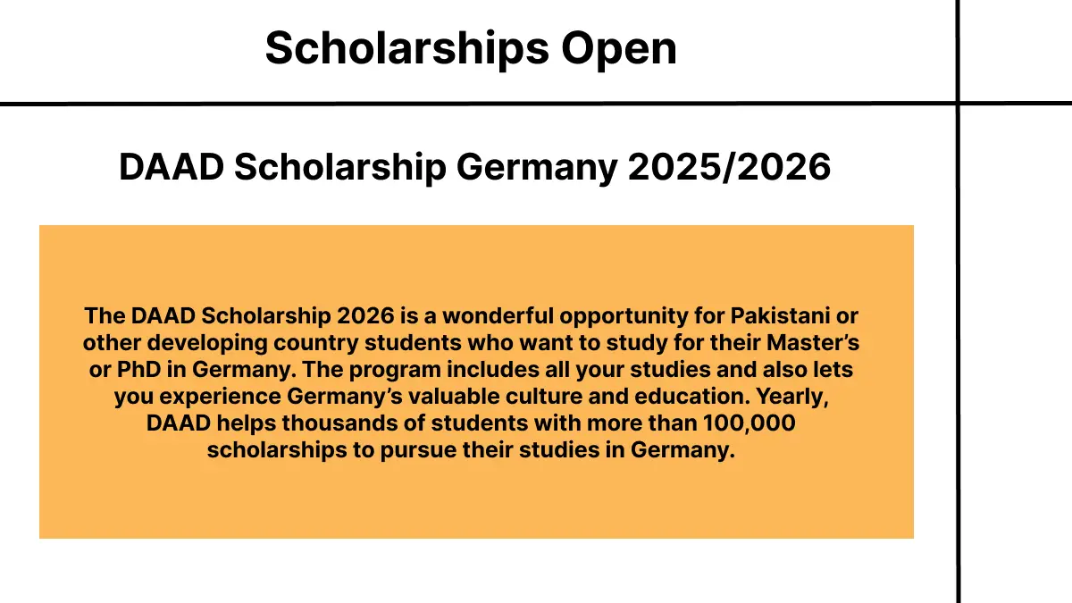 DAAD Scholarship Germany 2025/2026
