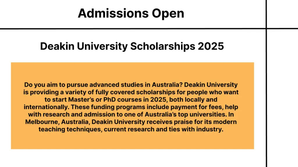 Deakin University Scholarships 2025