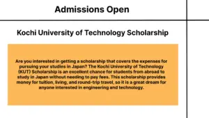 Kochi University of Technology Scholarship