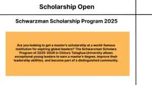 Schwarzman Scholarship Program 2025